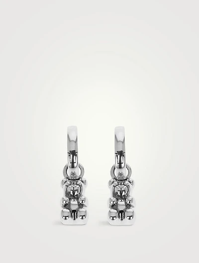 Silver Gummie Bear Earrings