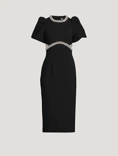 Eva Embellished Cut-Out Midi Dress