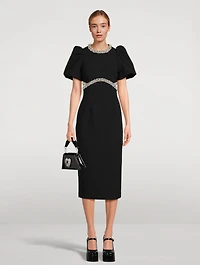 Eva Embellished Cut-Out Midi Dress