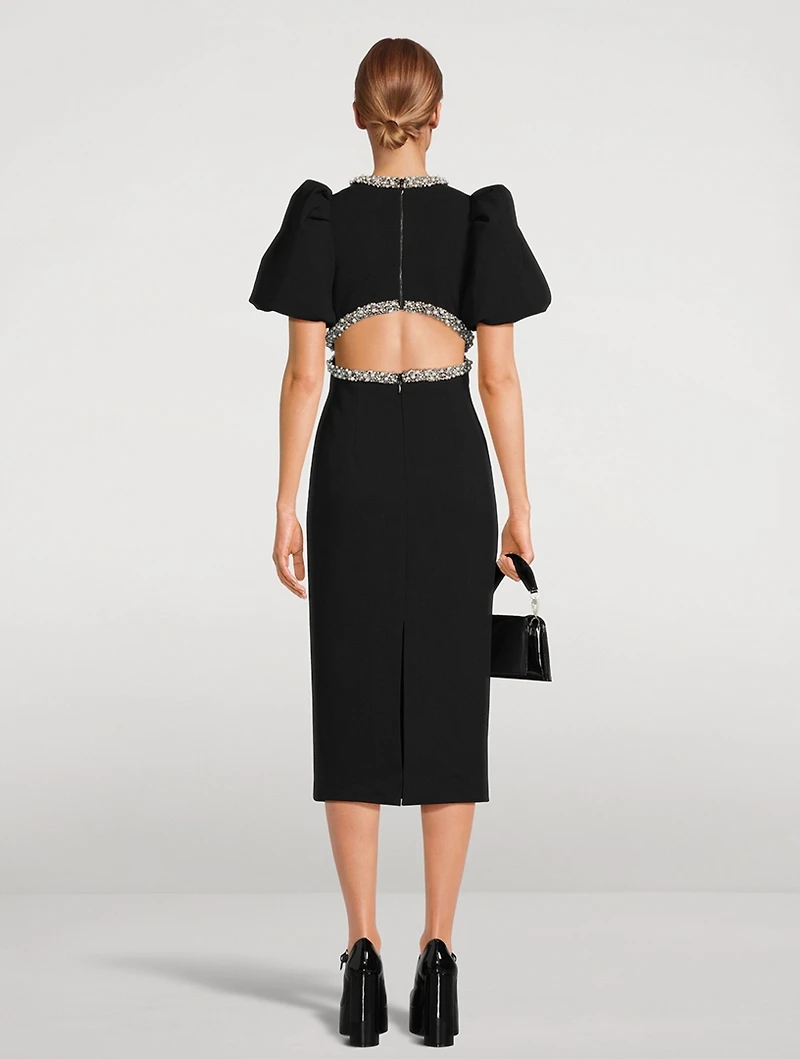 Eva Embellished Cut-Out Midi Dress