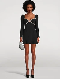 Diamante Bow Mini Dress
