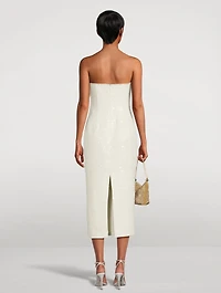 Sequin Boucle Midi Dress