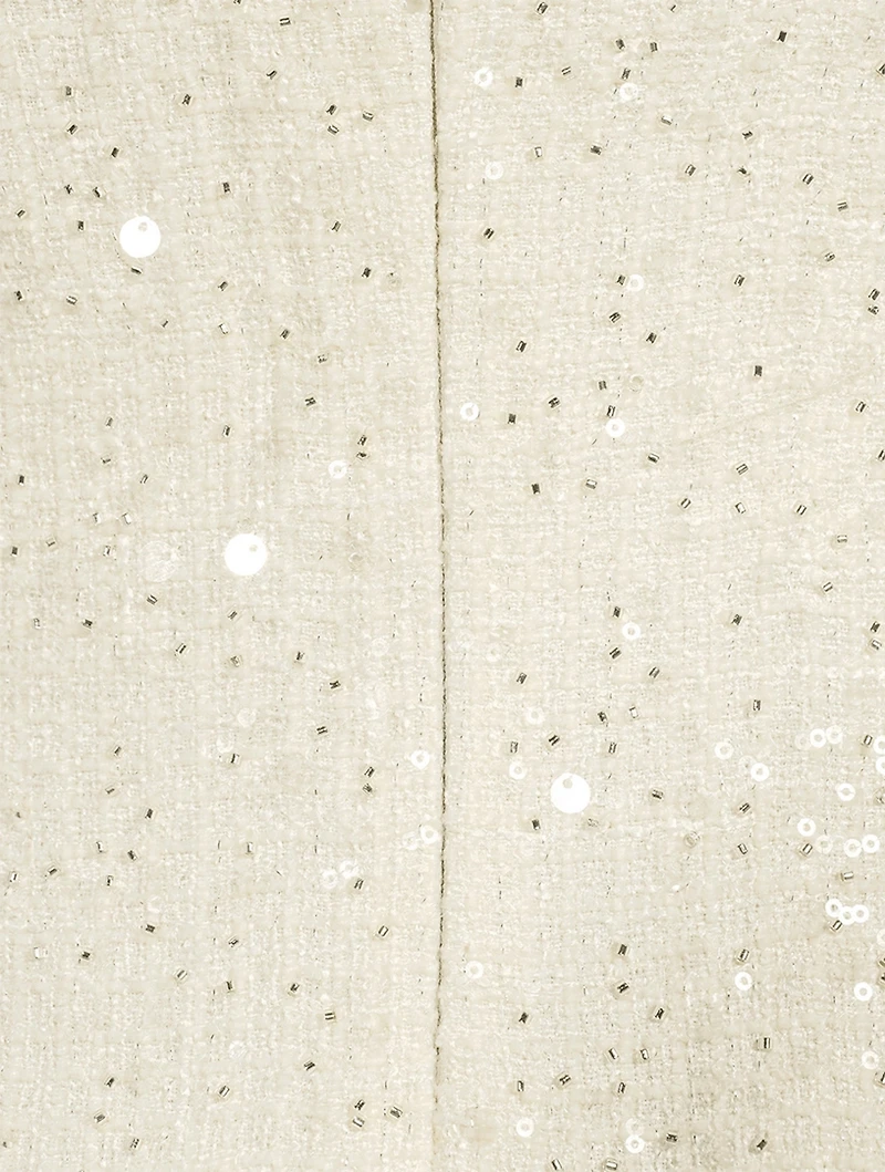 Sequin Boucle Midi Dress