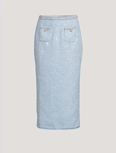 Sequin Boucle Midi Skirt