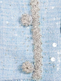 Sequin Boucle Crop Top