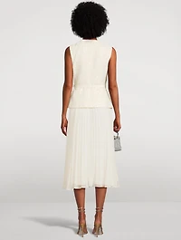Sequin Boucle Tailored Midi Dress