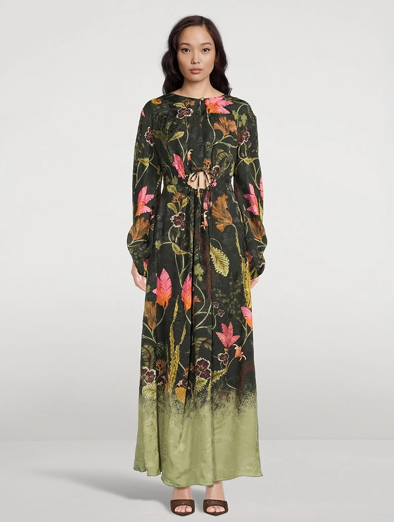 Antonieta Habitat Floral Jacquard Maxi Dress