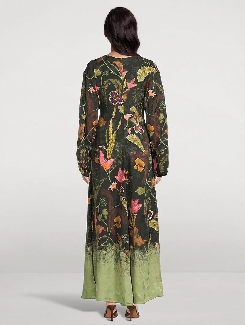 Antonieta Habitat Floral Jacquard Maxi Dress