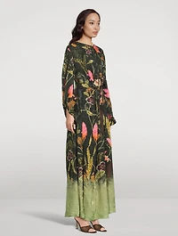 Antonieta Habitat Floral Jacquard Maxi Dress