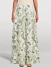 Marea Habitat Wide-Leg Trousers Botanical Print