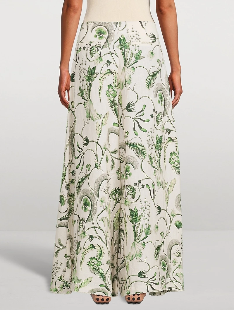 Marea Habitat Wide-Leg Trousers Botanical Print