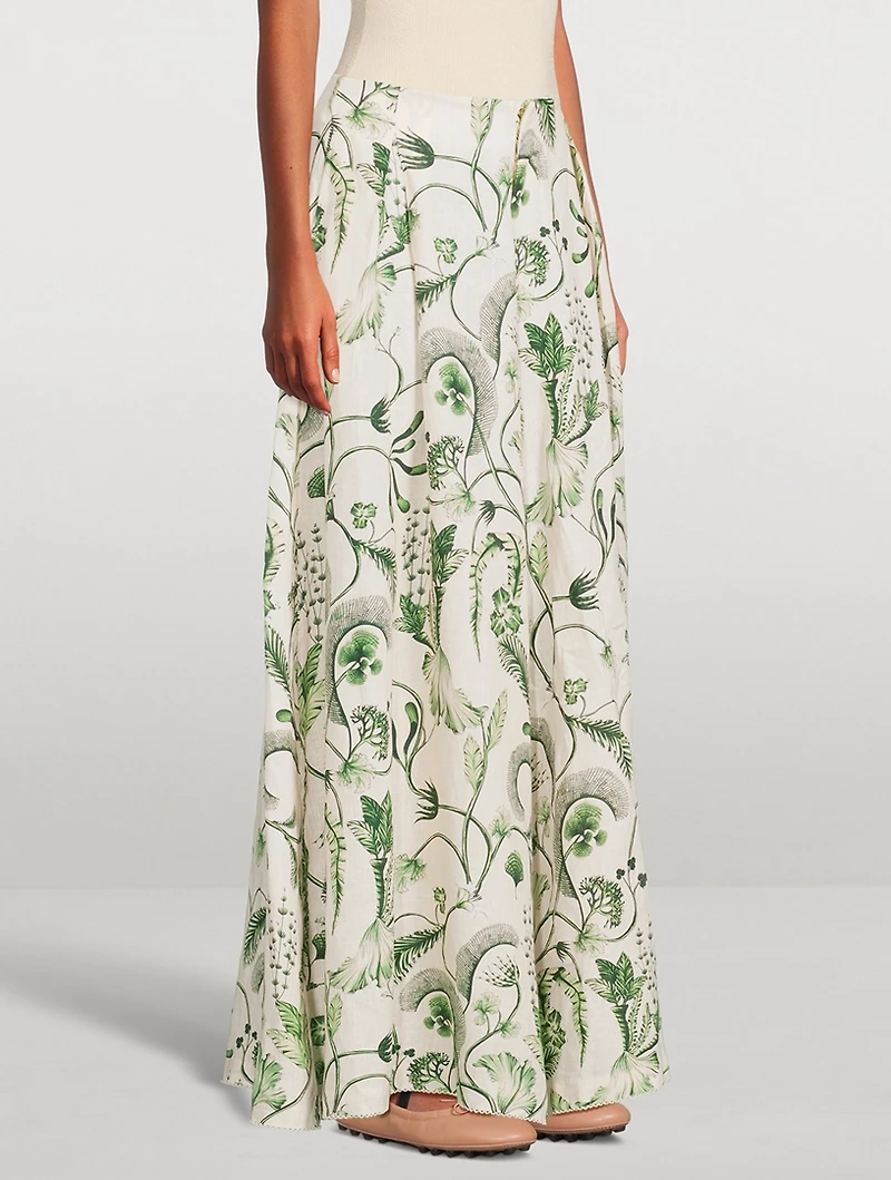 Marea Habitat Wide-Leg Trousers Botanical Print
