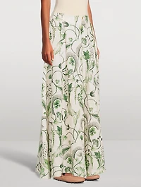 Marea Habitat Wide-Leg Trousers Botanical Print