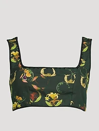 Amanda Marina Embellished Crop Top Floral Print