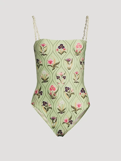 Durazno Pacifico One-Piece Swimsuit Floral Print