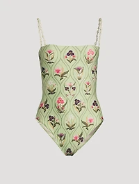 Durazno Pacifico One-Piece Swimsuit Floral Print