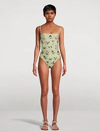 Durazno Pacifico One-Piece Swimsuit Floral Print