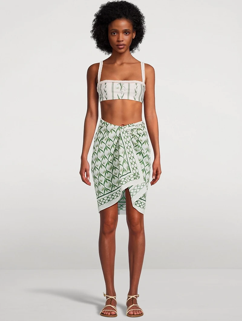 Emelina Perla Pareo In Floral Print