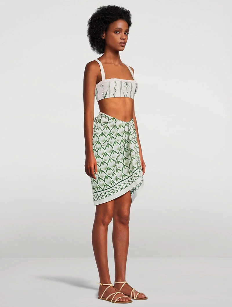 Emelina Perla Pareo In Floral Print