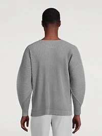 Heather Pleats Long-Sleeve T-Shirt