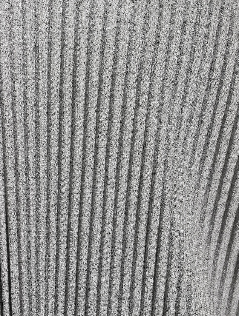 Heather Pleats Long-Sleeve T-Shirt