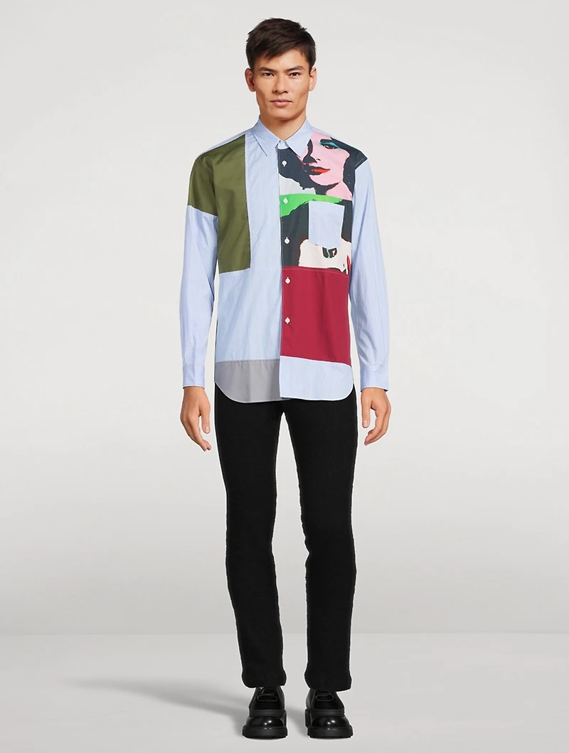 Andy Warhol x Cotton Shirt Striped Print