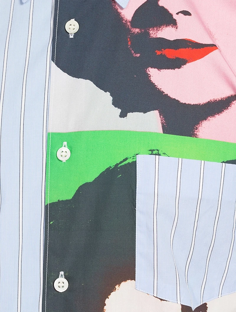 Andy Warhol x Cotton Shirt Striped Print