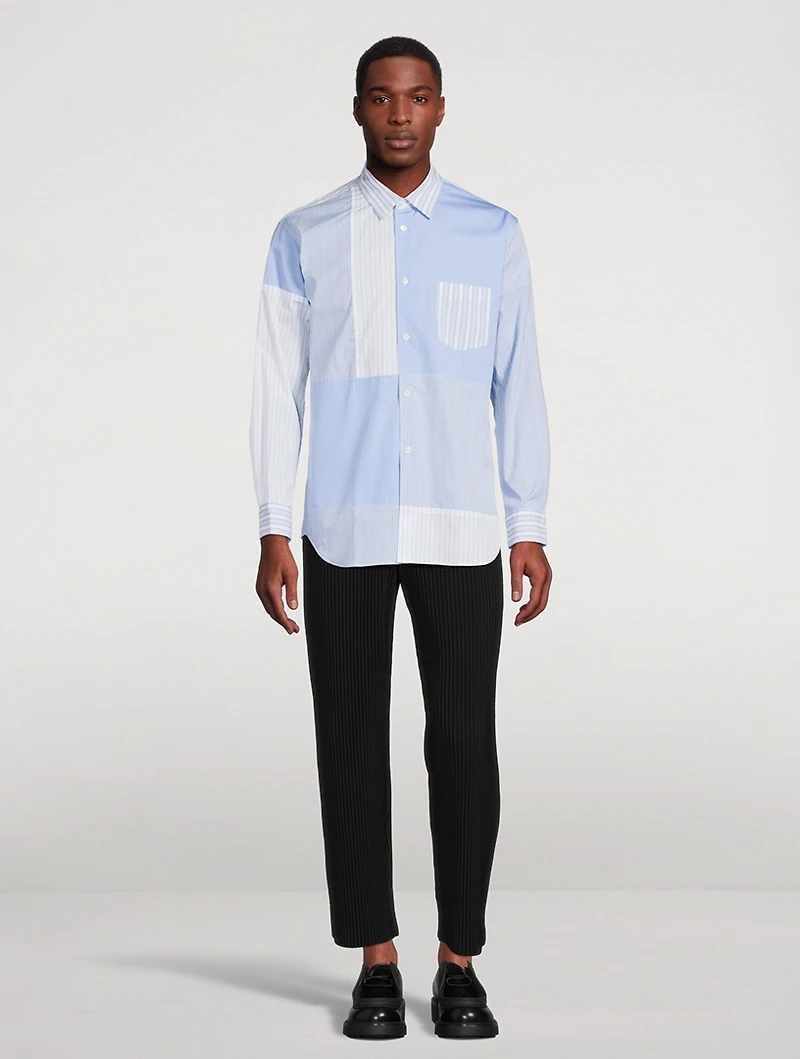 Cotton Poplin Shirt Striped Print