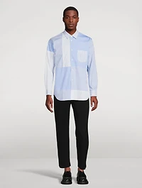 Cotton Poplin Shirt Striped Print