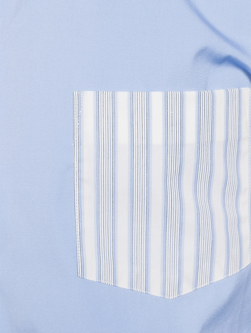 Cotton Poplin Shirt Striped Print