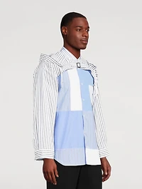 Cotton Cropped Vest With Hood