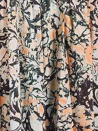 Ava Cotton Midi Dress Marbled Print
