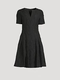 Floral Cloqué Faille Dress
