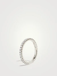 18K White Gold Infinity Band With Lab Grown Diamonds