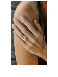 18K White Gold Infinity Band With Lab Grown Diamonds