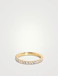 18K Gold Infinity Band With Lab Grown Diamonds