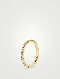 18K Gold Infinity Band With Lab Grown Diamonds
