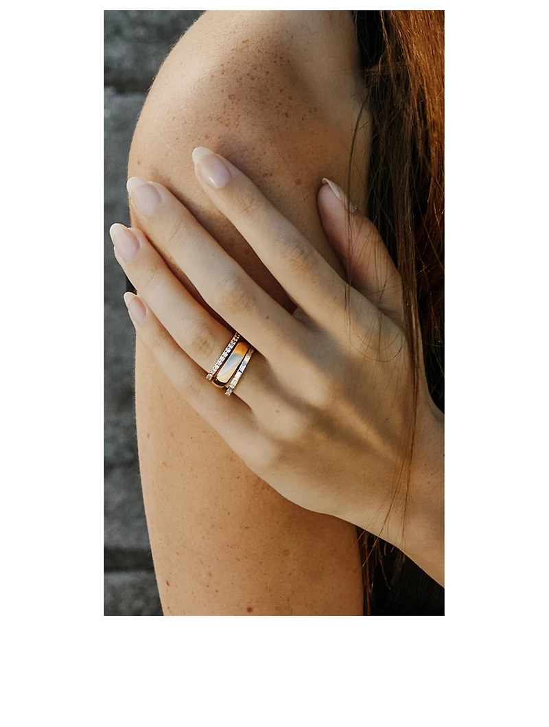 18K Gold Infinity Band With Lab Grown Diamonds