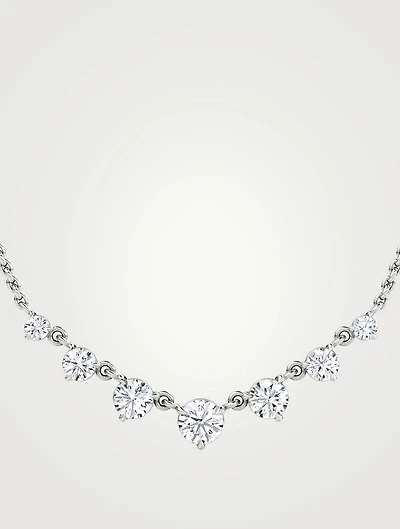 14K Gold Linked Tennis Necklace With Lab Grown Diamonds