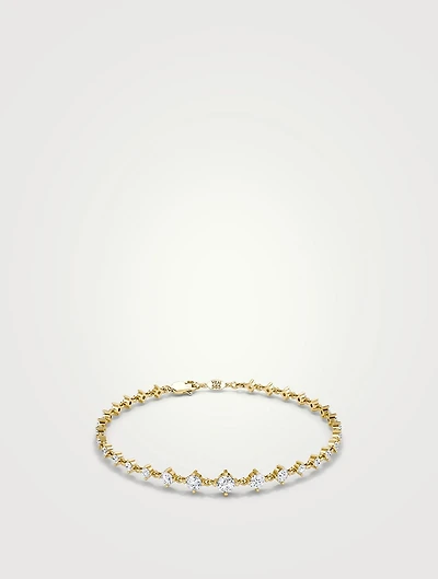 14K Gold Infinity Linked Tennis Bracelet With Lab Grown Diamonds