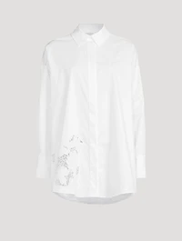 Gardenia Threadwork Cotton Twill Shirt