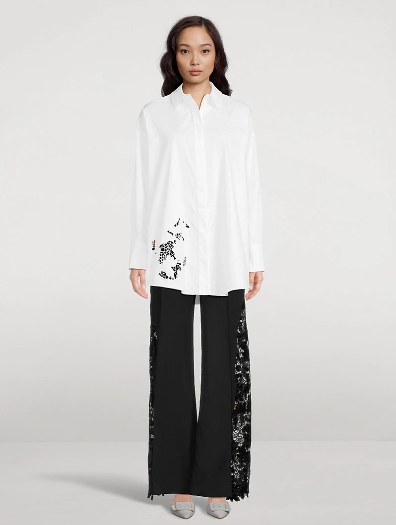 Gardenia Threadwork Cotton Twill Shirt