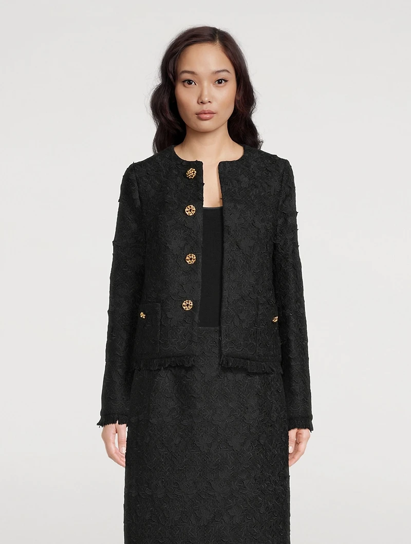 Gardenia Embroidered Tweed Jacket