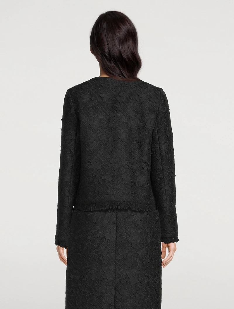 Gardenia Embroidered Tweed Jacket
