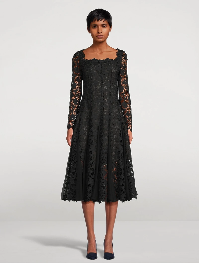 Gardenia Guipure Lace Midi Dress