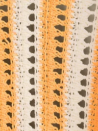 Knit Tie-Front Top Golden Stripe