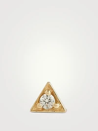 Cléo 14K Gold Triangle Stud Earring With Diamond