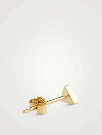 Cléo 14K Gold Triangle Stud Earring With Diamond