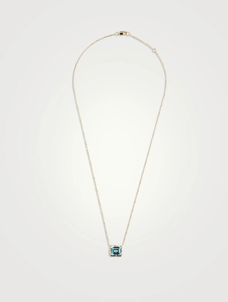 Cléo Daniela 14K Gold Emerald Cut Necklace