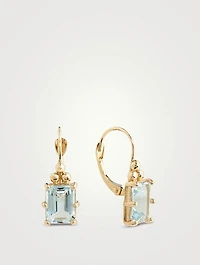 Cléo Daniela 14K Gold Blue Topaz Drop Earrings